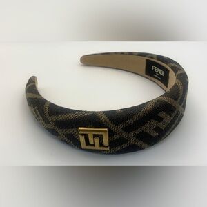 Fendi Logo Monogram Padded Headband